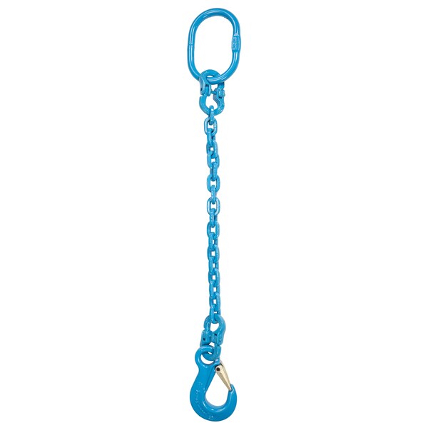 1/2" x 10' - Pewag Single Leg Chain Sling w/ Sling Hook - Grade 120